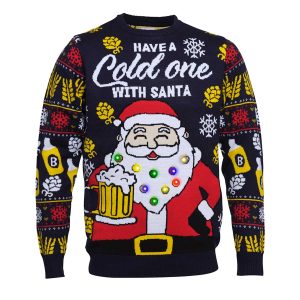 Jultröja, have a cold one with santa LED XS