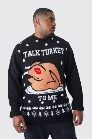Plus Talk Turkey To Me Jultröja, Black