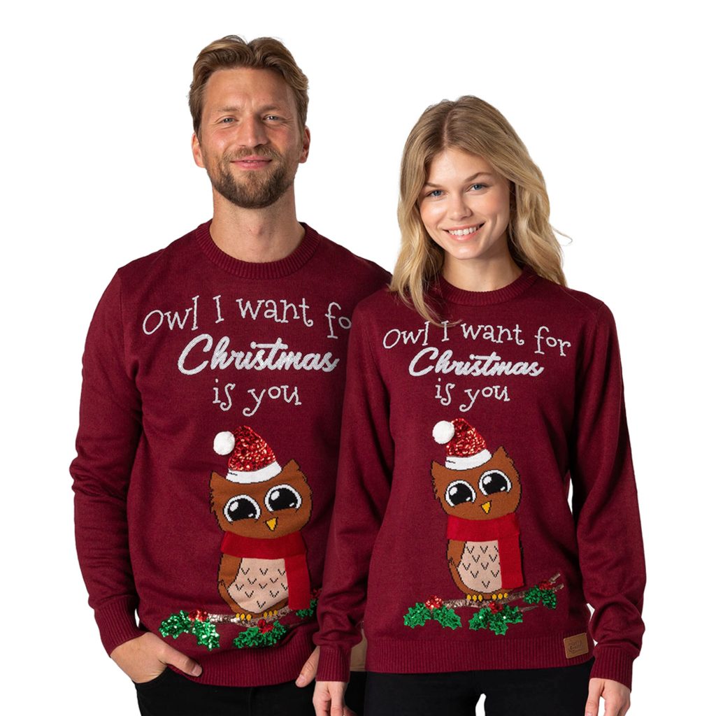 Owl I Want For Christmas Jultröja - X-Small
