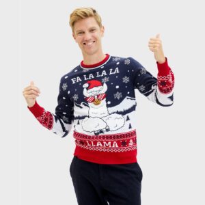 Årets jultröja 2025: Fa La La La Llama Sweater - Herr