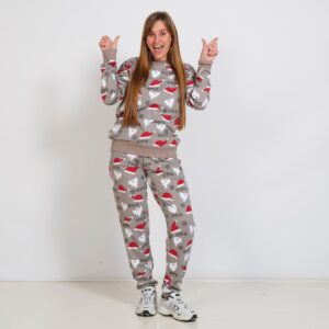 Årets jultröja 2025: Julsweatsuit Grå - Dam.