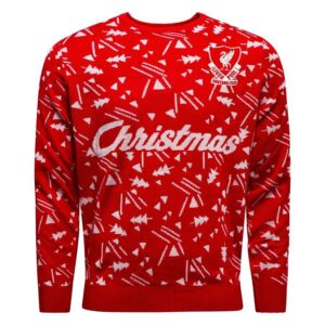 Liverpool Jultröja Retro - Röd/Vit